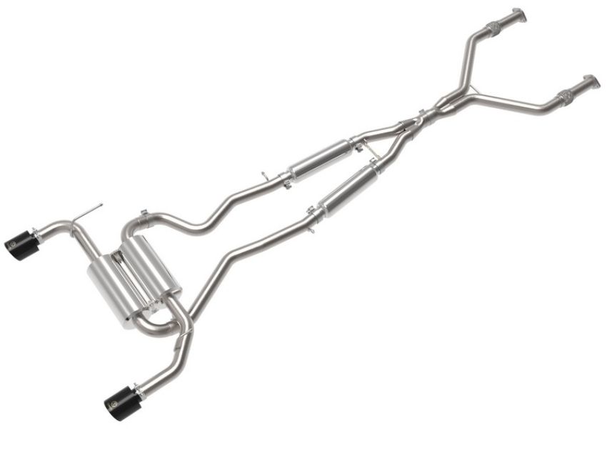 aFe Power 49-36136-B Takeda 2-1/2 IN 304 Stainless Steel Cat-Back Exhaust System w/ Black Tips