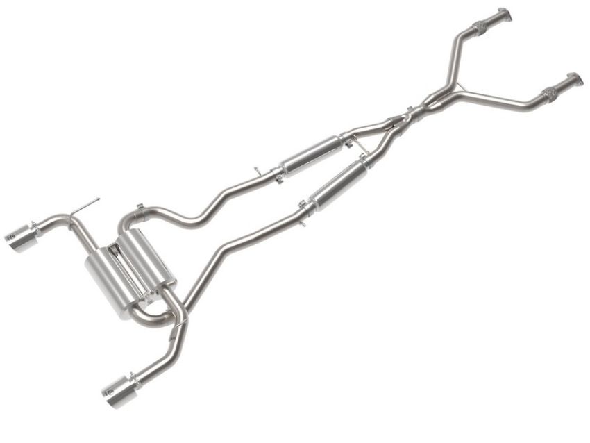 aFe Power 49-36136-P Takeda 2-1/2 IN 304 Stainless Steel Cat-Back Exhaust System w/ Polished Tips