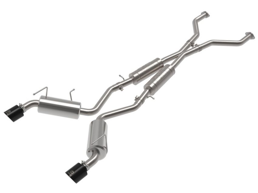 aFe Power 49-36139-B Takeda 2-1/2 IN 304 Stainless Steel Cat-Back Exhaust w/ Resonator and Black Tip