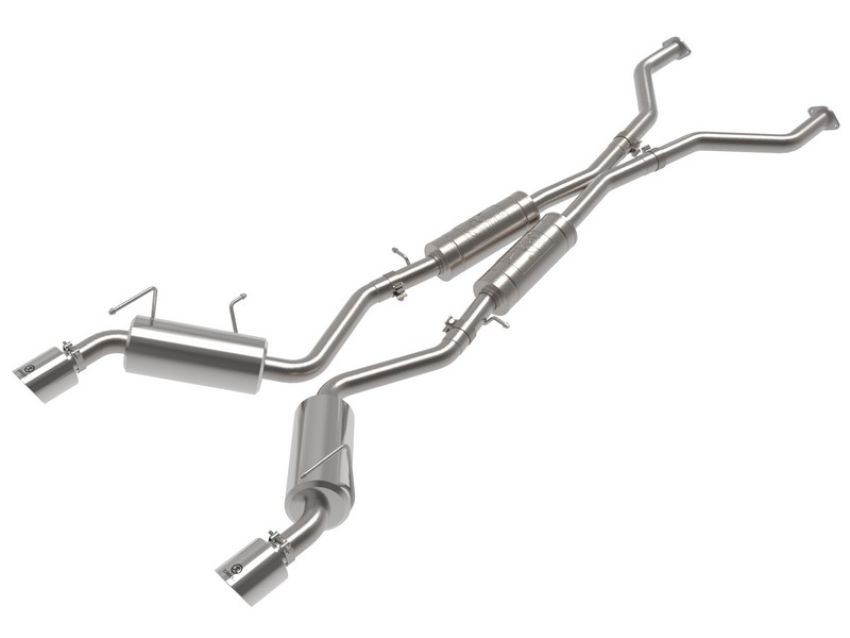 aFe Power 49-36139-P Takeda 2-1/2 IN 304 Stainless Cat-Back Exhaust w/ Resonator and Polished Tip