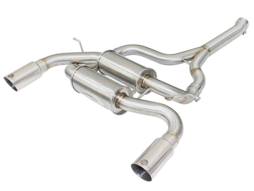 aFe Power 49-36325-P MACH Force-Xp 2-1/2 IN Stainless Steel Axle-Back Exhaust w/Polished Tip