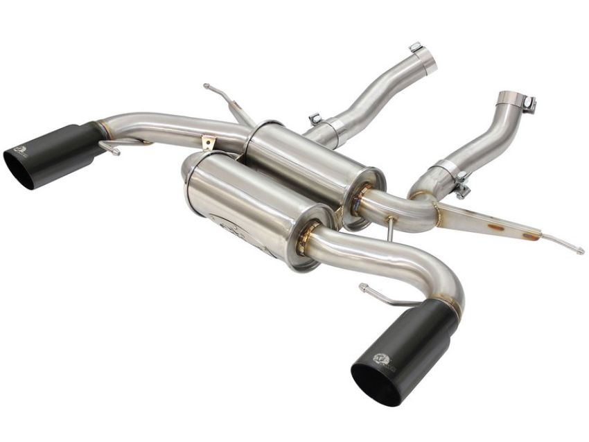 aFe Power 49-36327-B MACH Force-Xp 2-1/2in 304 Stainless Steel Axle-Back Exhaust System w/Black Tip