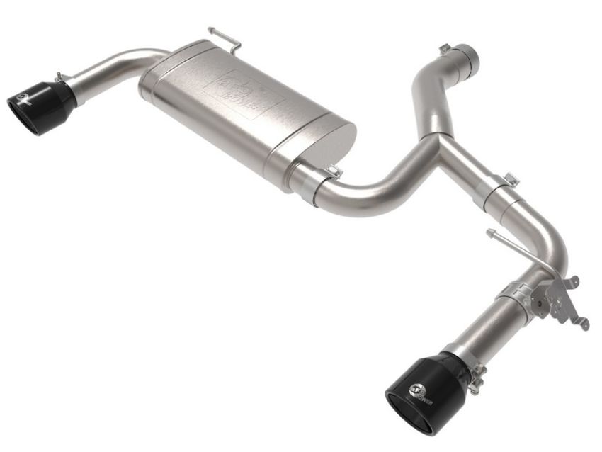 aFe Power 49-36349-B MACH Force-Xp 3 to 2-1/2 IN Stainless Steel Axle-Back Exhaust w/Black Tip
