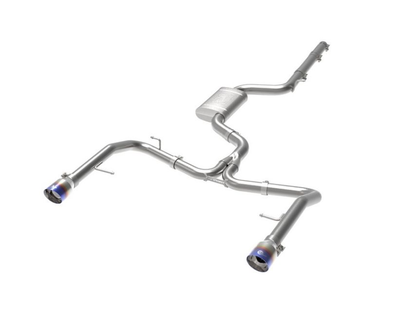 aFe Power 49-36432-L MACH Force-Xp 3 IN to 2-1/2 IN Stainless Steel Cat-Back Exhaust w/Blue Flame Tip