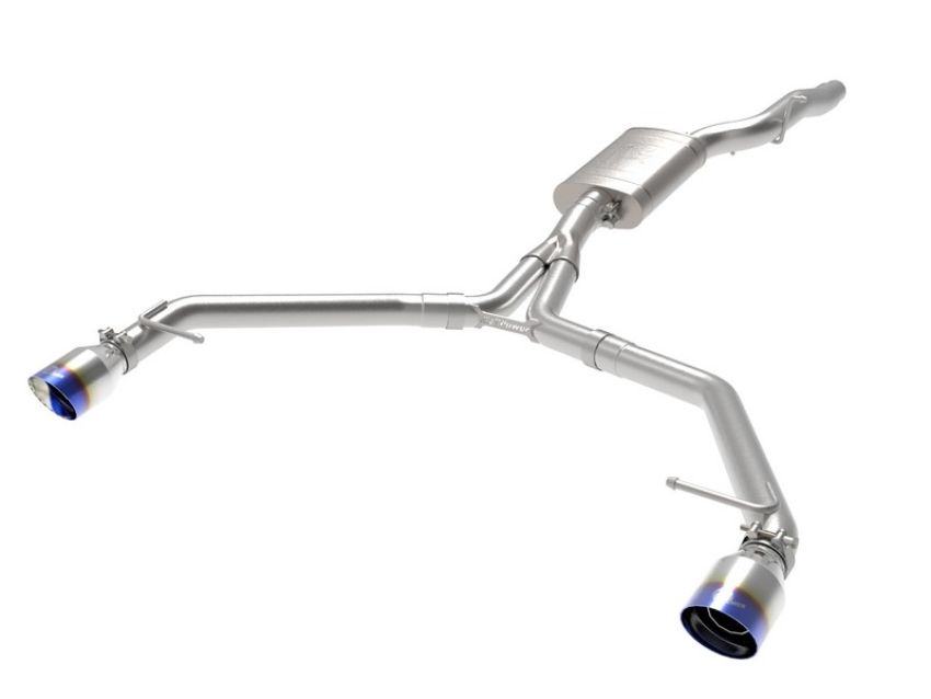 aFe Power 49-36437-L MACH Force-Xp 3 to 2-1/2 IN Stainless Steel Axle-Back Exhaust w/ Blue Flame Tip