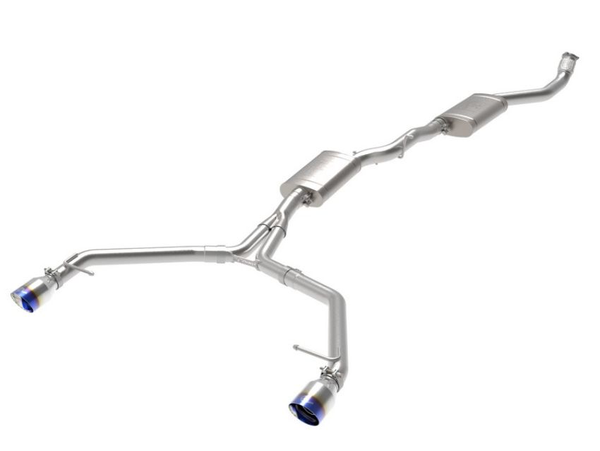 aFe Power 49-36438-L MACH Force-Xp 3 to 2-1/2 IN Stainless Steel Cat-Back Exhaust w/ Blue Flame Tip