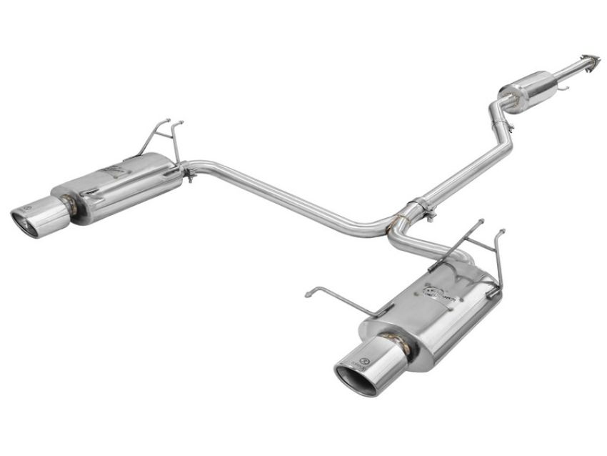 aFe Power 49-36612 Takeda 2-1/4 IN to 2 IN 304 Stainless Steel Cat-Back Exhaust w/Polished Tips
