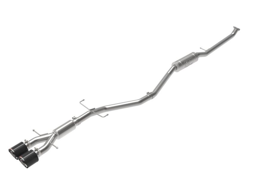 aFe Power 49-36619-C Takeda 2-1/2 IN 304 Stainless Steel Cat-Back Exhaust System w/ Carbon Fiber Tip