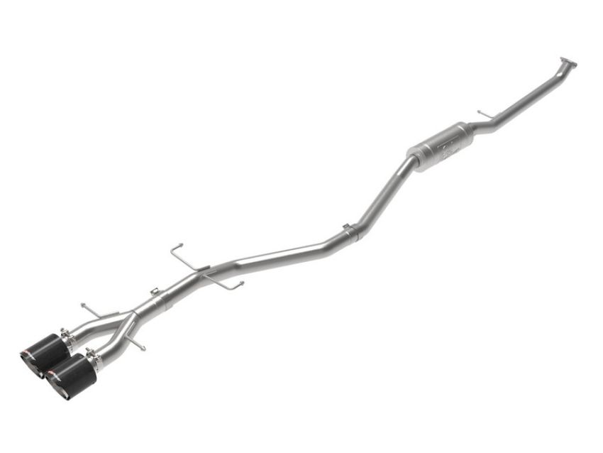 aFe Power 49-36620-C Takeda 2-1/2 IN 304 Stainless Steel Cat-Back Exhaust System w/ Carbon Fiber Tips