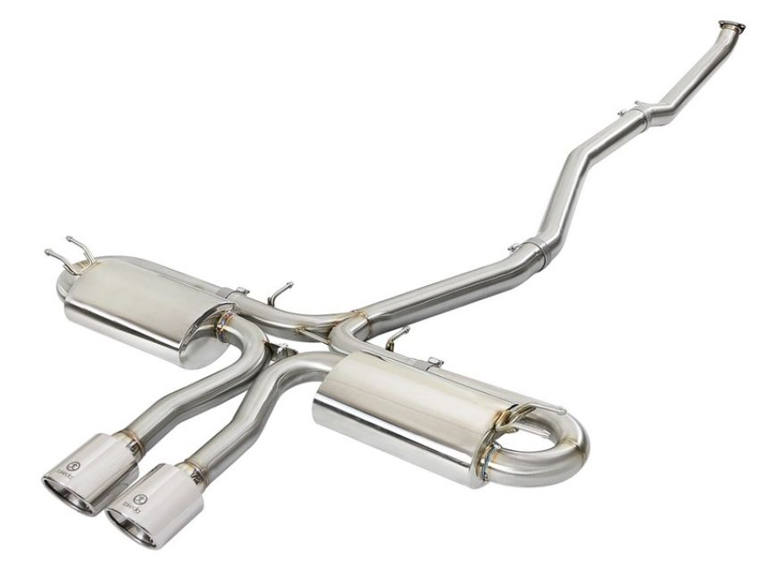 aFe Power 49-36621-P Takeda 3 IN 304 Stainless Steel Cat-Back Exhaust System w/ Polished Tip