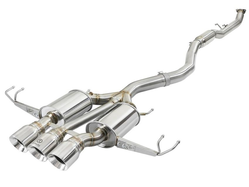 aFe Power 49-36623-P Takeda 3 IN 304 Stainless Steel Cat-Back Exhaust System w/ Polished Tips