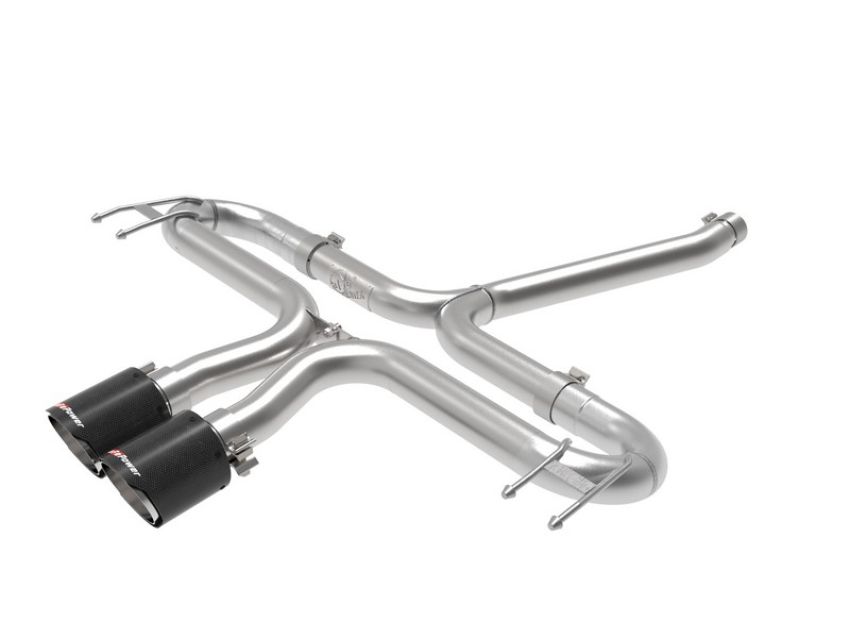 aFe Power 49-36625-C Takeda 2-1/2 IN 304 Stainless Steel Axle-Back Exhaust System w/ Carbon Fiber Tip