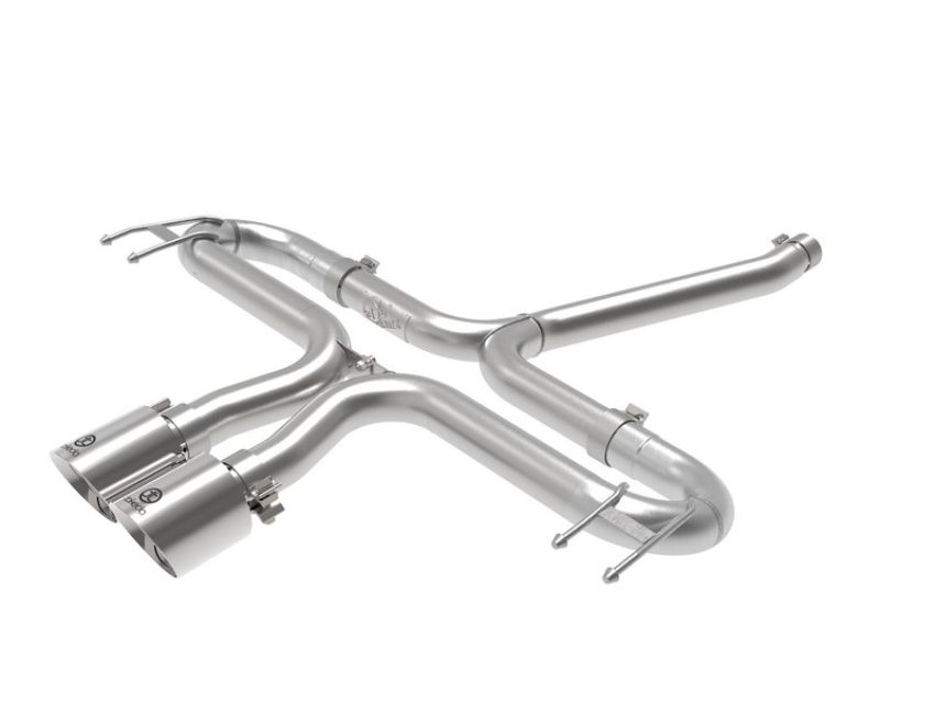 aFe Power 49-36625-P Takeda 2-1/2 IN 304 Stainless Steel Axle-Back Exhaust System w/ Polished Tip