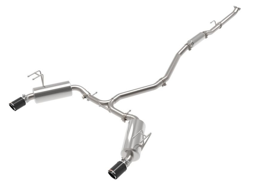 aFe Power 49-36628-C Takeda 2-1/2 IN to 2-1/4 IN 304 Stainless Steel Cat-Back Exhaust w/ Carbon Fiber