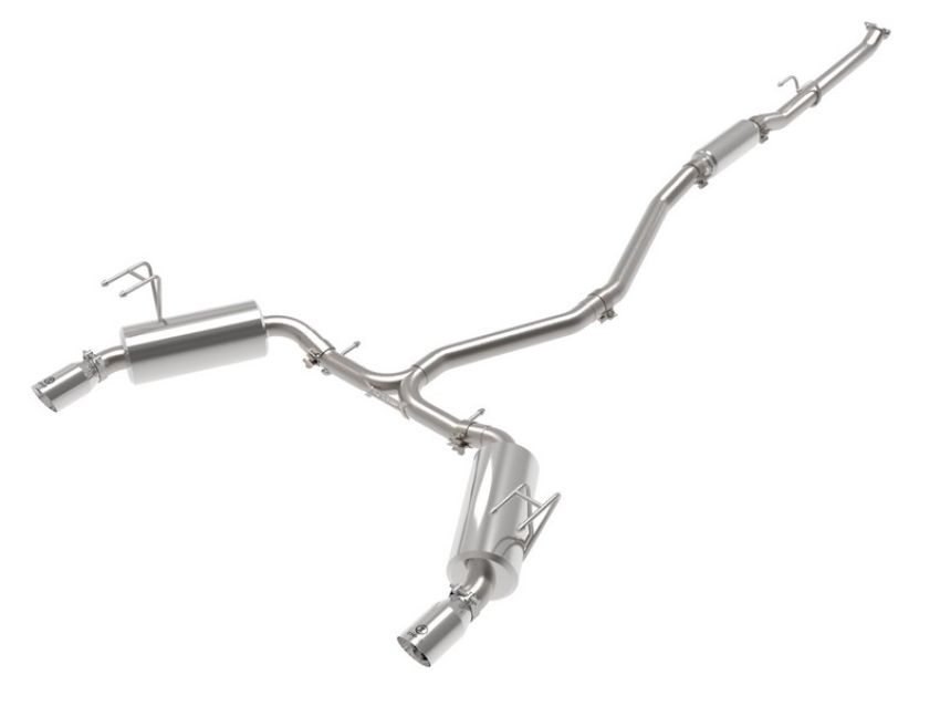 aFe Power 49-36628-P Takeda 2-1/2 IN to 2-1/4 IN 304 Stainless Steel Cat-Back Exhaust w/ Polished Tip