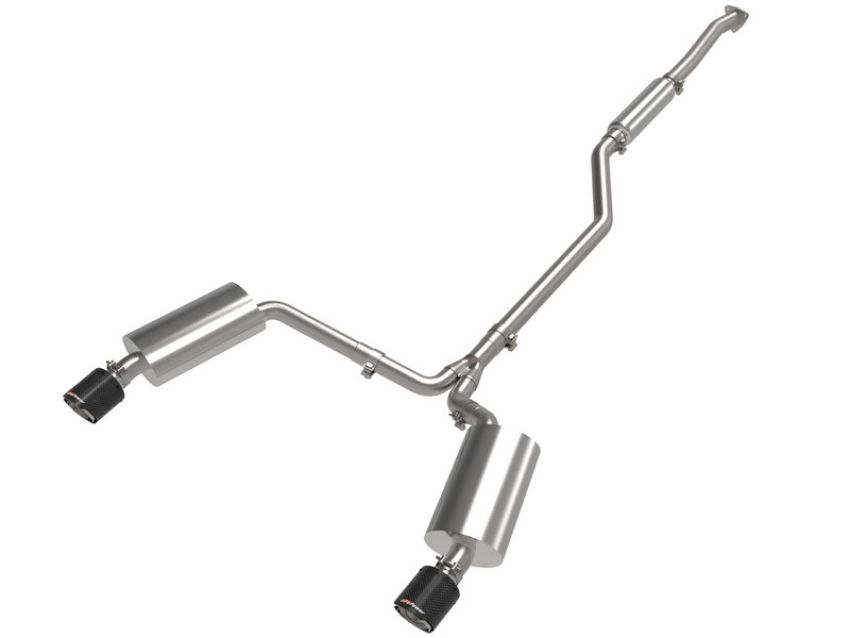aFe Power 49-36629-C Takeda 2-1/2 IN to 2-1/4 IN 304 Stainless Steel Cat-Back Exhaust System Carbon
