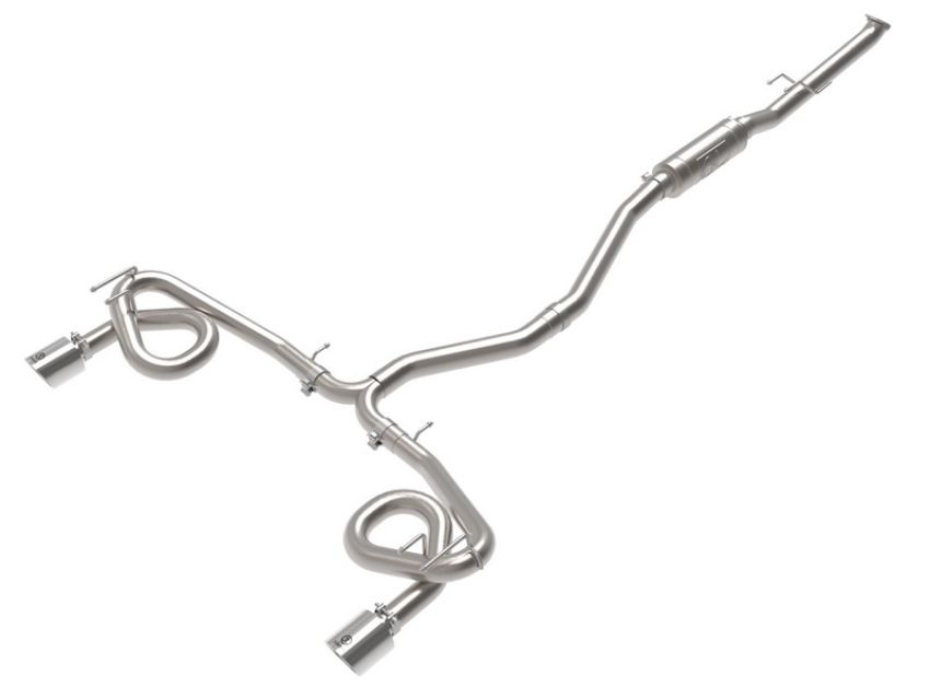 aFe Power 49-36630-P Takeda 2-1/2 IN to 3 IN 304 Stainless Steel Cat-Back Exhaust w/ Polished Tips