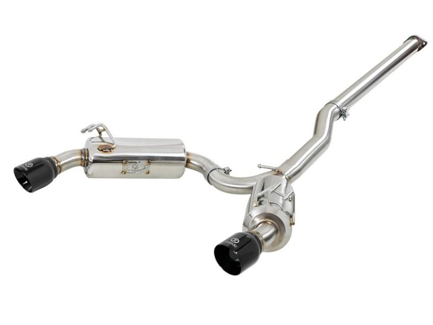 aFe Power 49-36701-B Takeda 3 IN to 2-1/2 IN 304 Stainless Steel Cat-Back Exhaust w/ Black Tips