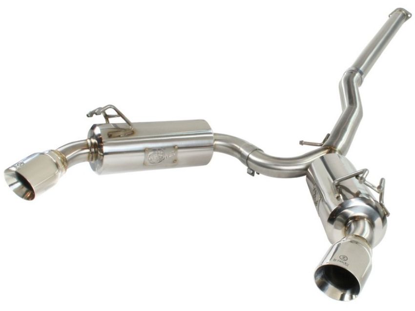 aFe Power 49-36701 Takeda 3 IN to 2-1/2 IN 304 Stainless Steel Cat-Back Exhaust w/ Polished Tips