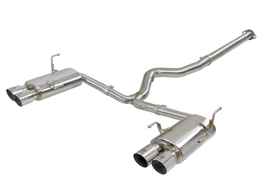 aFe Power 49-36801-P Takeda 3 IN to 2-1/4 IN 304 Stainless Steel Cat-Back Exhaust w/ Polished Tip