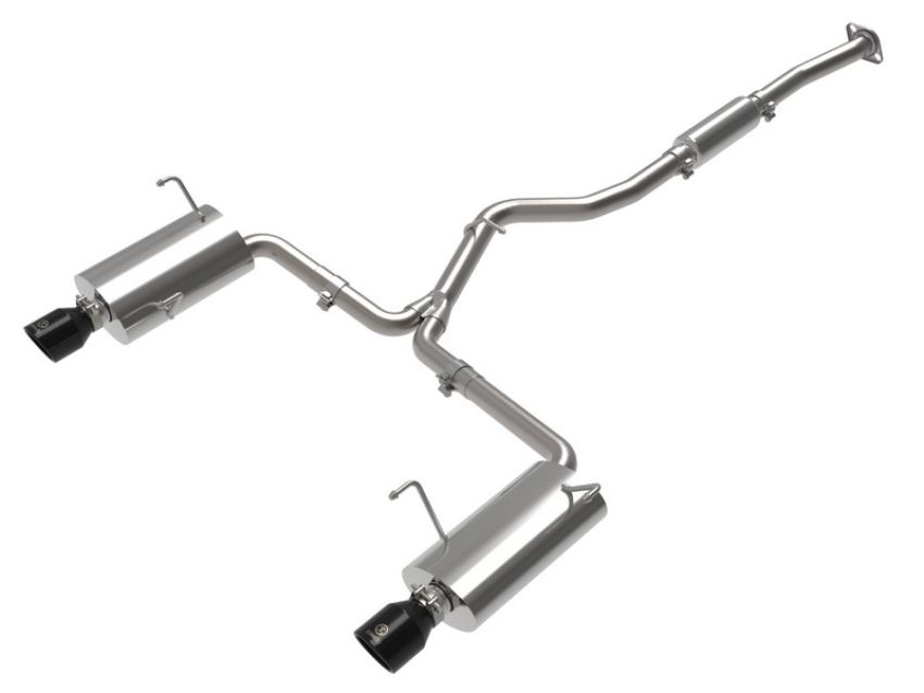 aFe Power 49-36804-B Takeda 2-1/2 IN to 2-1/4 IN 304 Stainless Steel Cat-Back Exhaust w/ Black Tip