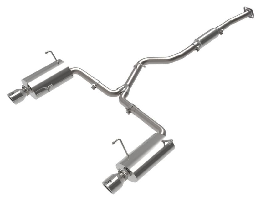 aFe Power 49-36804-P Takeda 2-1/2 IN to 2-1/4 IN 304 Stainless Steel Cat-Back Exhaust w/ Polished Tip