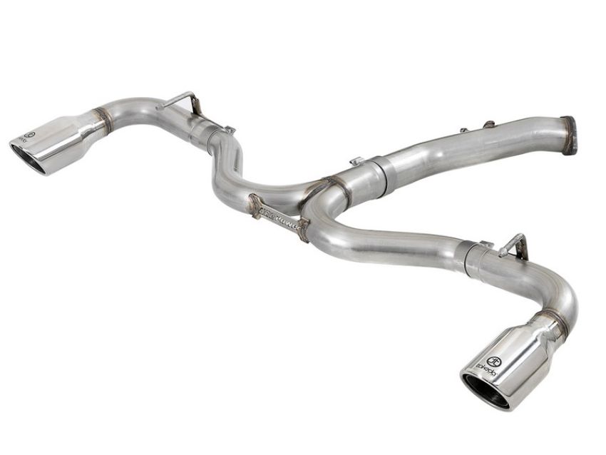 aFe Power 49-37002-1P Takeda 3 IN to 2-1/2 IN 304 Stainless Steel Axle-Back Exhaust w/ Polished Tip