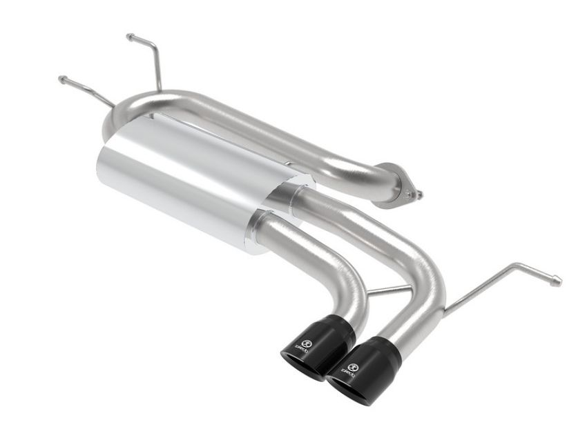 aFe Power 49-37004-B Takeda 2-1/2 IN 304 Stainless Steel Axle-Back Exhaust System w/ Black Tip