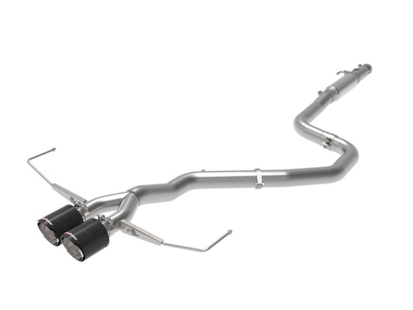 aFe Power 49-37011-C Takeda 3 IN to 2-1/2 IN 304 Stainless Steel Cat-Back Exhaust Carbon Fiber Tip