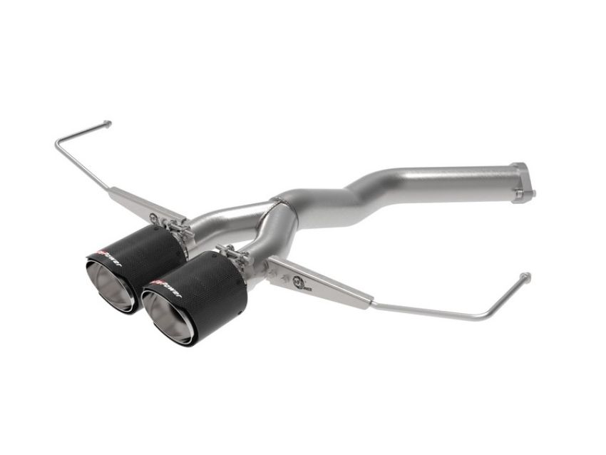 aFe Power 49-37012-C Takeda 3 IN to 2-1/2 IN 304 Stainless Steel Axle-Back Exhaust Carbon Fiber Tip