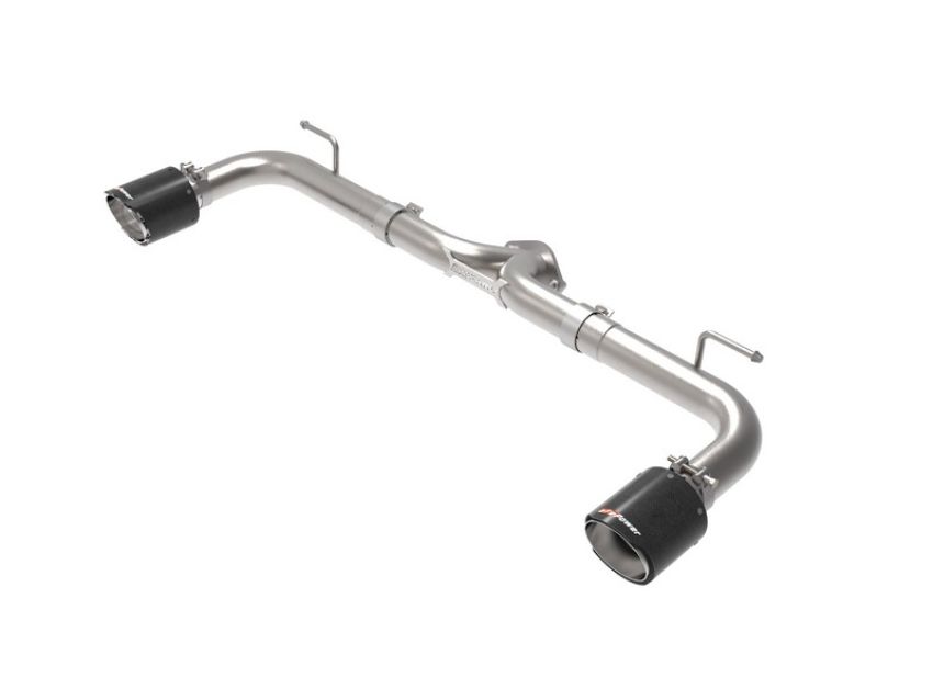 aFe Power 49-37014-C Takeda 2-1/2 IN 304 Stainless Steel Axle-Back Exhaust System w/ Carbon Fiber Tip