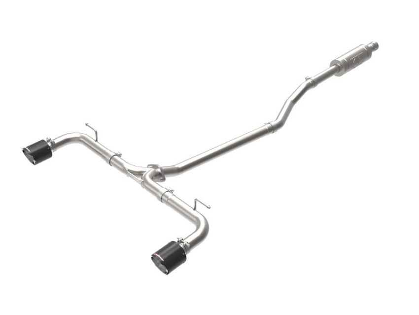 aFe Power 49-37015-C Takeda 2-1/2 IN 304 Stainless Steel Cat-Back Exhaust System w/ Carbon Fiber Tips
