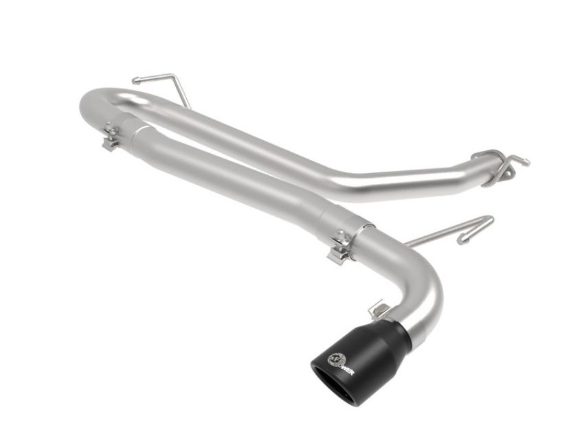aFe Power 49-37017NM-B Takeda 2-1/2 IN 304 Stainless Steel Axle-Back Exhaust w/o Muffler Black Tips