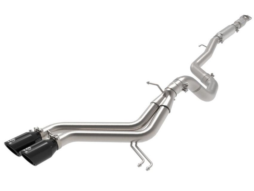 aFe Power 49-37018-B Takeda 2-1/2 IN to 3 IN 304 Stainless Steel Cat-Back Exhaust w/ Black Tip