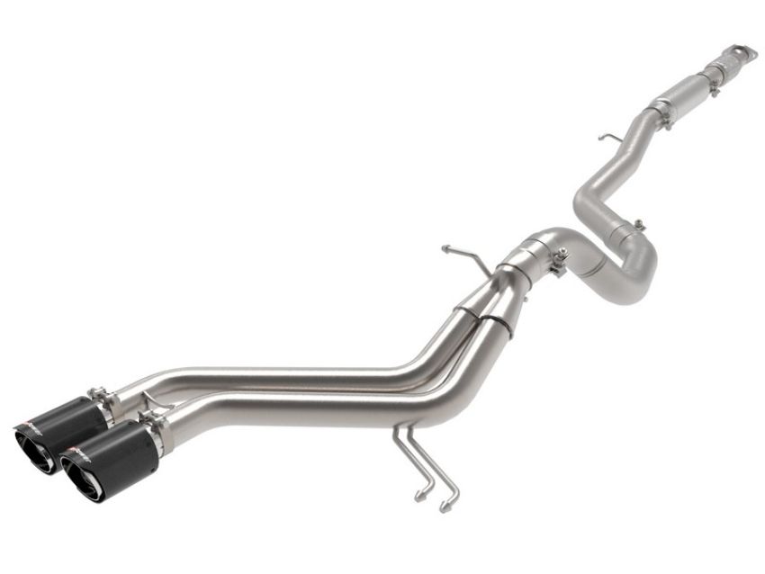 aFe Power 49-37018-C Takeda 2-1/2 IN to 3 IN 304 Stainless Steel Cat-Back Exhaust w/ Carbon Fiber Tip