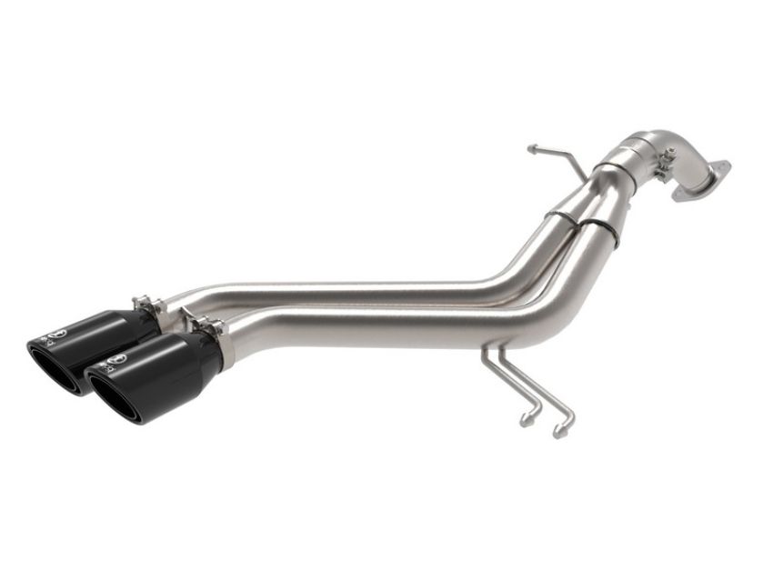aFe Power 49-37019-B Takeda 3 IN to 2-1/2 IN 304 Stainless Steel Axle-Back Exhaust w/ Black Tip