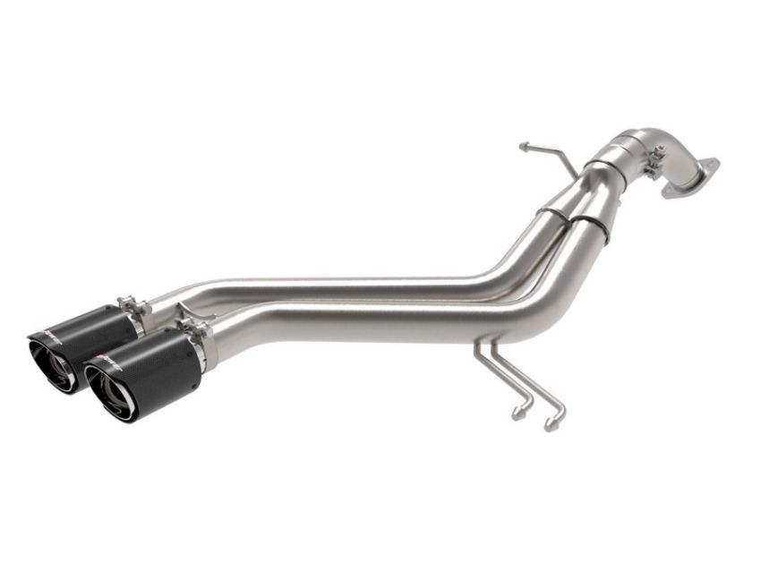 aFe Power 49-37019-C Takeda 3 IN to 2-1/2 IN 304 Stainless Steel Axle-Back Exhaust Carbon Fiber Tip