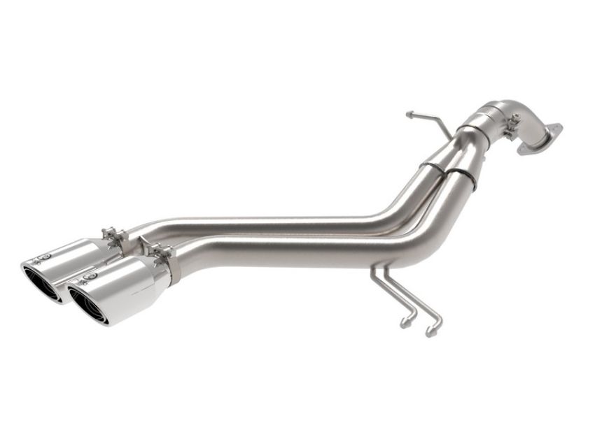 aFe Power 49-37019-P Takeda 3 IN to 2-1/2 IN 304 Stainless Steel Axle-Back Exhaust w/ Polished Tip