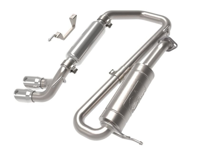 aFe Power 49-37020-P Takeda 2-1/4 IN 304 Stainless Steel Cat-Back Exhaust w/ Polished Tip