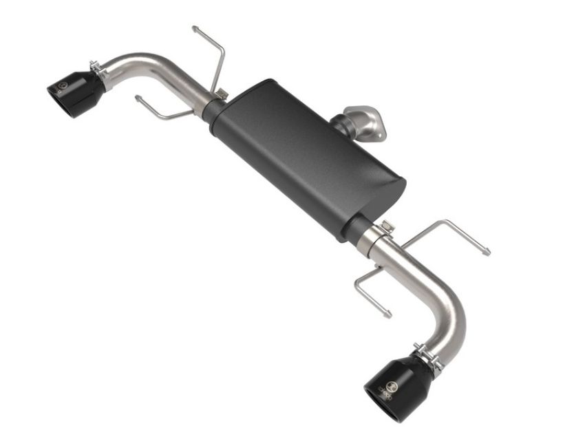 aFe Power 49-37021-B Takeda 2-1/2 IN 304 Stainless Steel Axle-Back Exhaust System w/ Black Tip