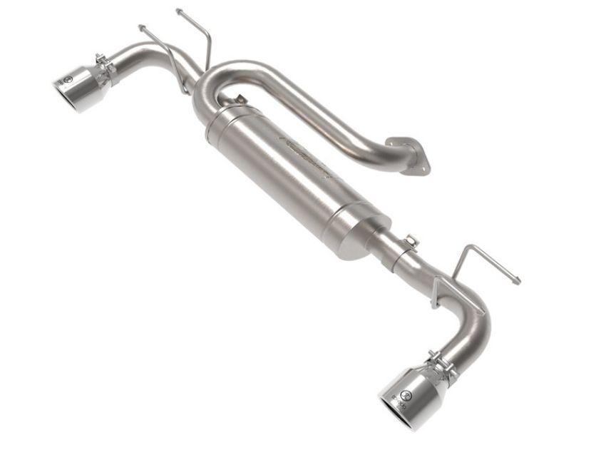 aFe Power 49-37023-P Takeda 3 IN to 2-1/2 IN 304 Stainless Steel Axle-Back Exhaust w/ Polished Tip