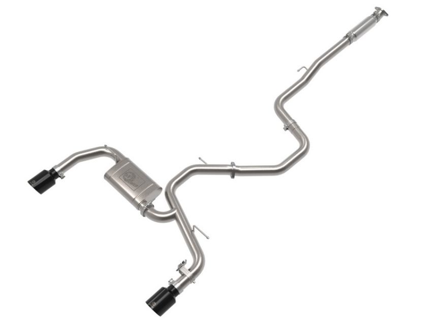 aFe Power 49-37028-B Takeda 3 IN 304 Stainless Steel Cat-Back Exhaust w/ Black Tips