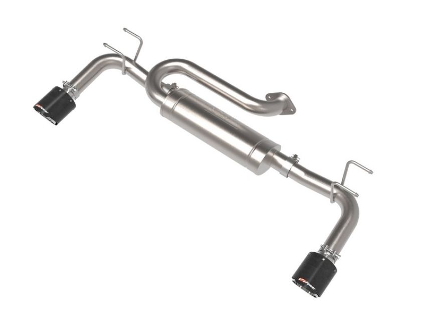 aFe Power 49-37036-C Takeda 2-1/2 IN 304 Stainless Steel Axle-Back Exhaust w/ Carbon Fiber Tip