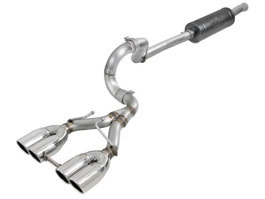 aFe Power 49-38071-P Rebel Series 2-1/2 IN 304 Stainless Steel Cat-Back Exhaust w/ Polished Tip