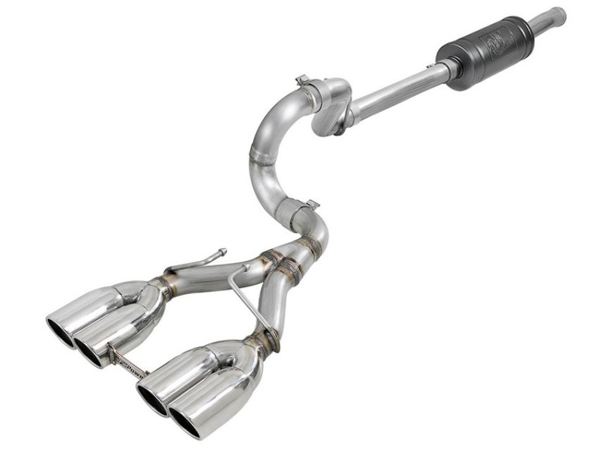 aFe Power 49-38073-P Rebel Series 2-1/2 IN 304 Stainless Steel Cat-Back Exhaust w/ Polished Tip