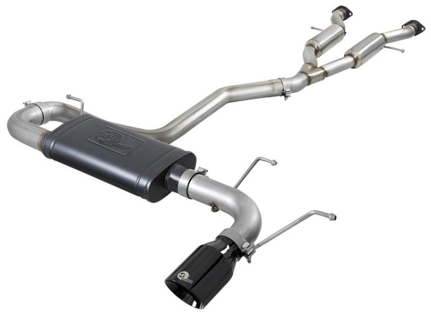 aFe Power 49-38078-B MACH Force-Xp 2-1/2 IN to 3 IN 304 Stainless Steel Cat-Back Exhaust w/ Black Tip