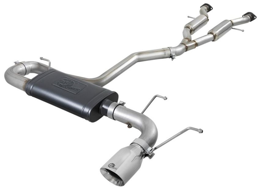 aFe Power 49-38078-P MACH Force-Xp 2-1/2 IN to 3 IN 304 Stainless Steel Cat-Back Exhaust w/Polish Tip
