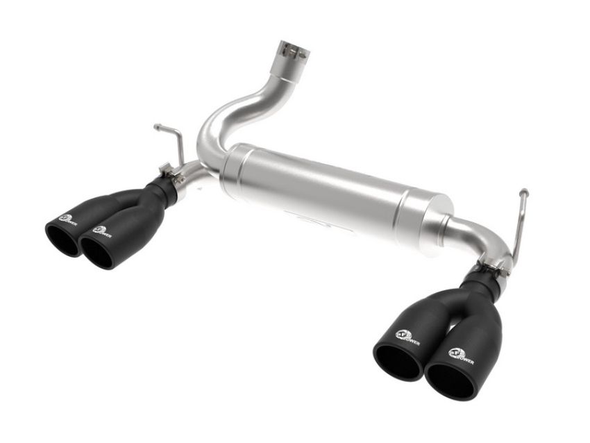 aFe Power 49-38086-B Vulcan Series 2-1/2 IN 304 Stainless Steel Axle-Back Exhaust System Black