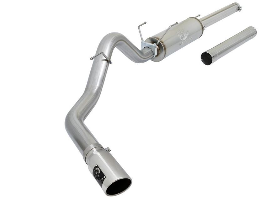 aFe Power 49-42005 Large Bore-HD 4 IN 409 Stainless Steel Cat-Back Exhaust System w/ Polished Tip