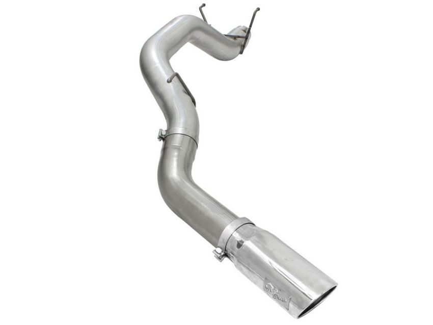 aFe Power 49-42039-P Large Bore-HD 5 IN 409 Stainless Steel DPF-Back Exhaust System w/Polished Tip